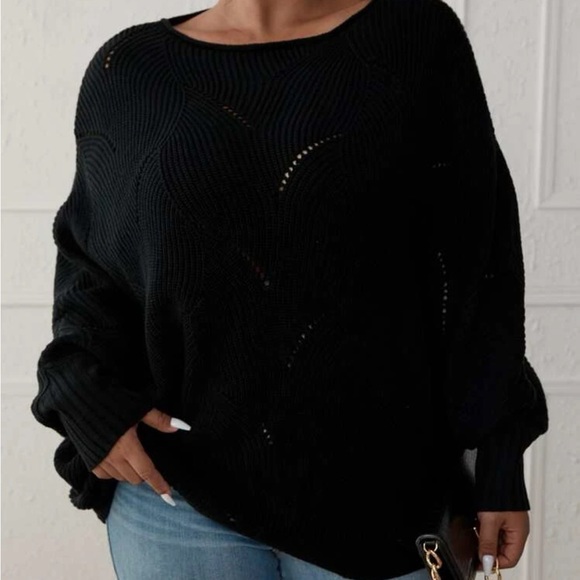 Plus size batwing sleeve sweater - Picture 2 of 6